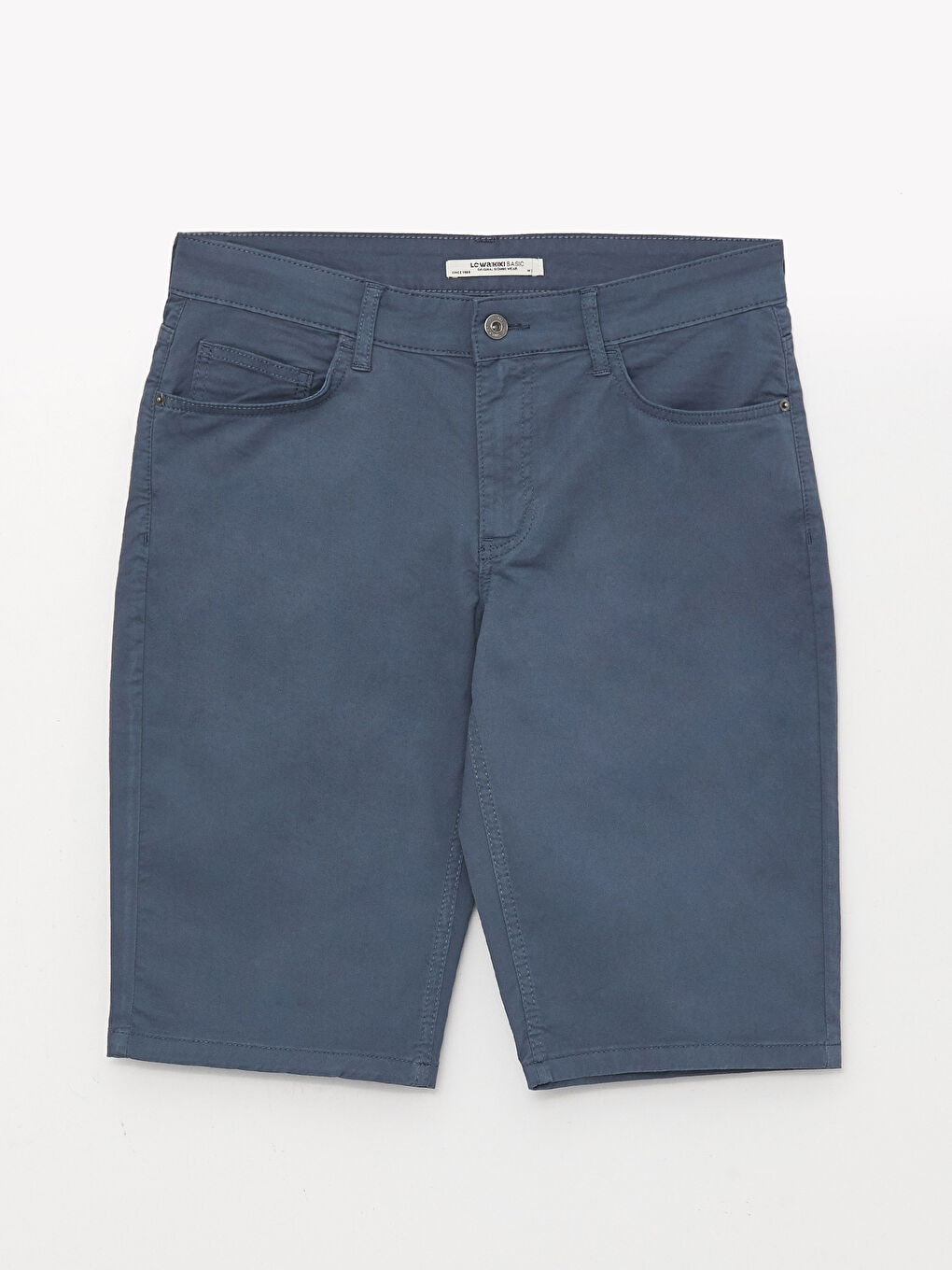 Standard Fit Gabardine Men's Bermuda Shorts -S38455Z8-S2D