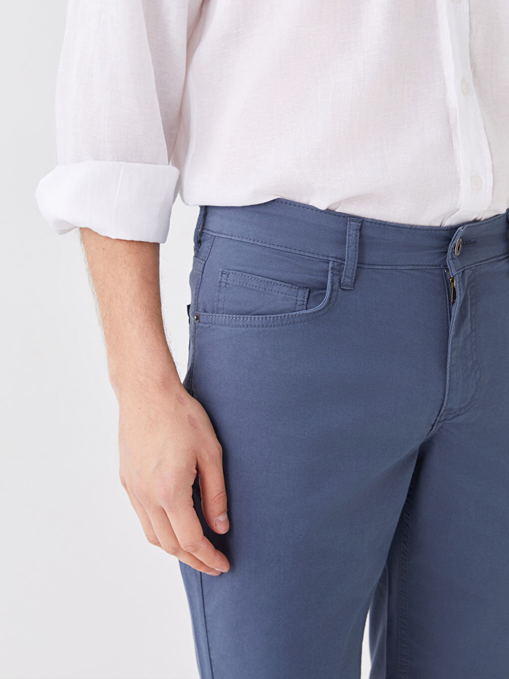 Standard Fit Gabardine Men's Bermuda Shorts -S38455Z8-S2D