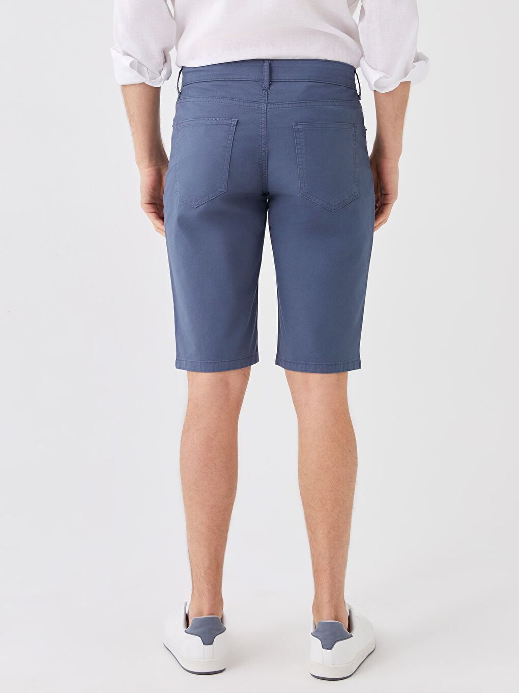 Standard Fit Gabardine Men's Bermuda Shorts -S38455Z8-S2D
