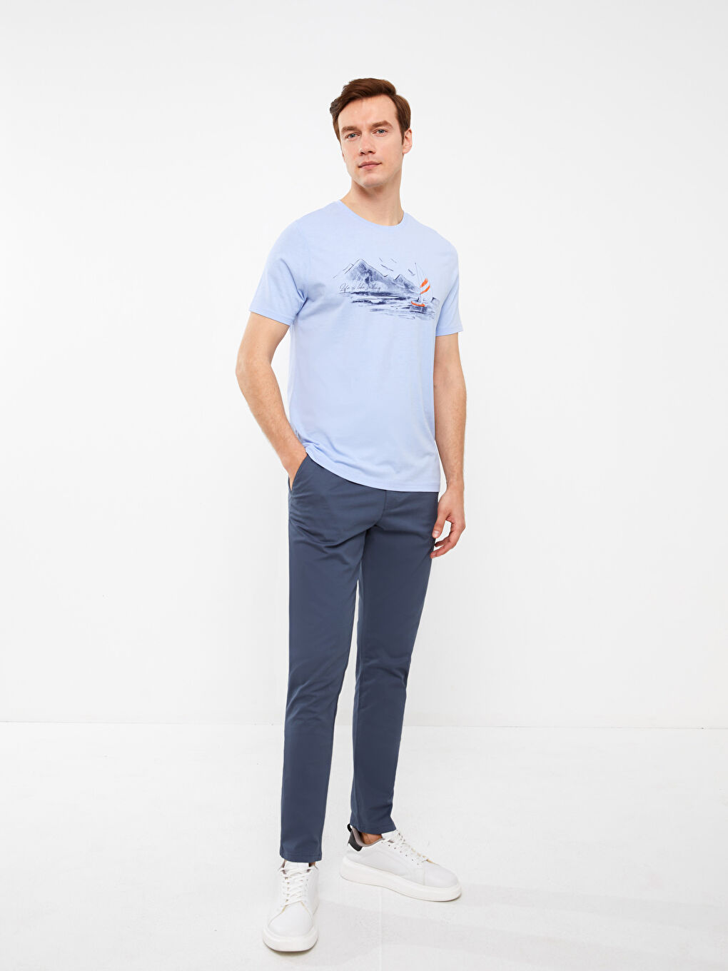 İndigo Dar Kalıp Erkek Chino Pantolon