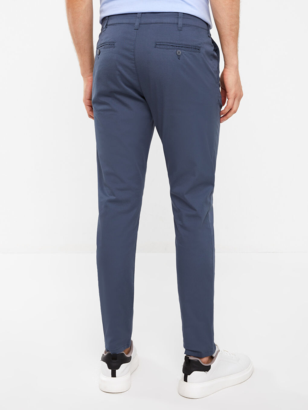 İndigo Dar Kalıp Erkek Chino Pantolon-4