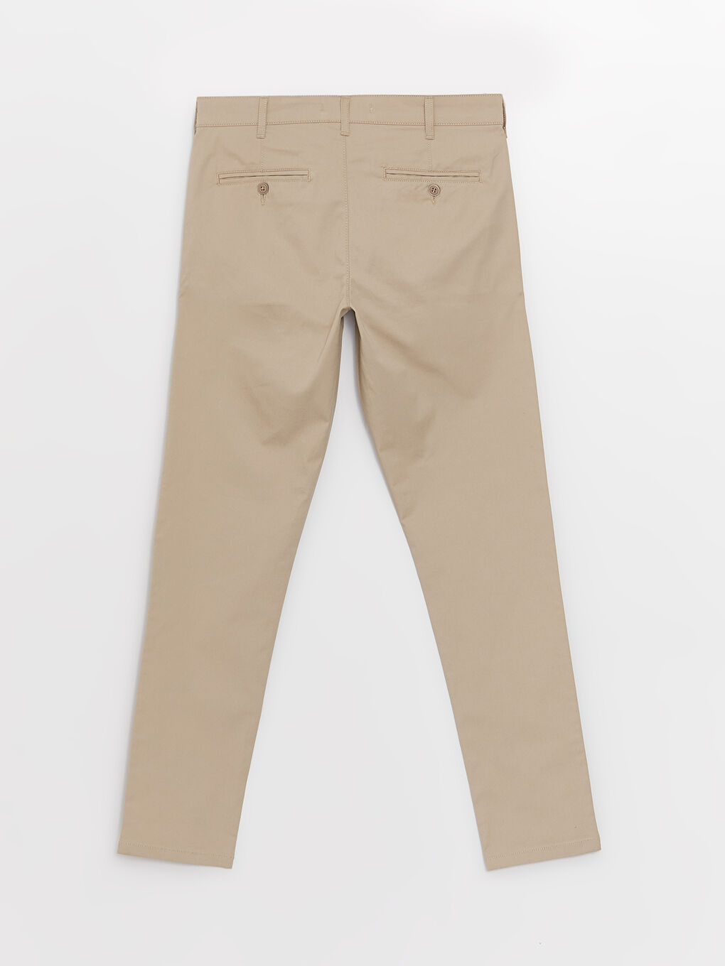 Bej Dar Kalıp Erkek Chino Pantolon-6