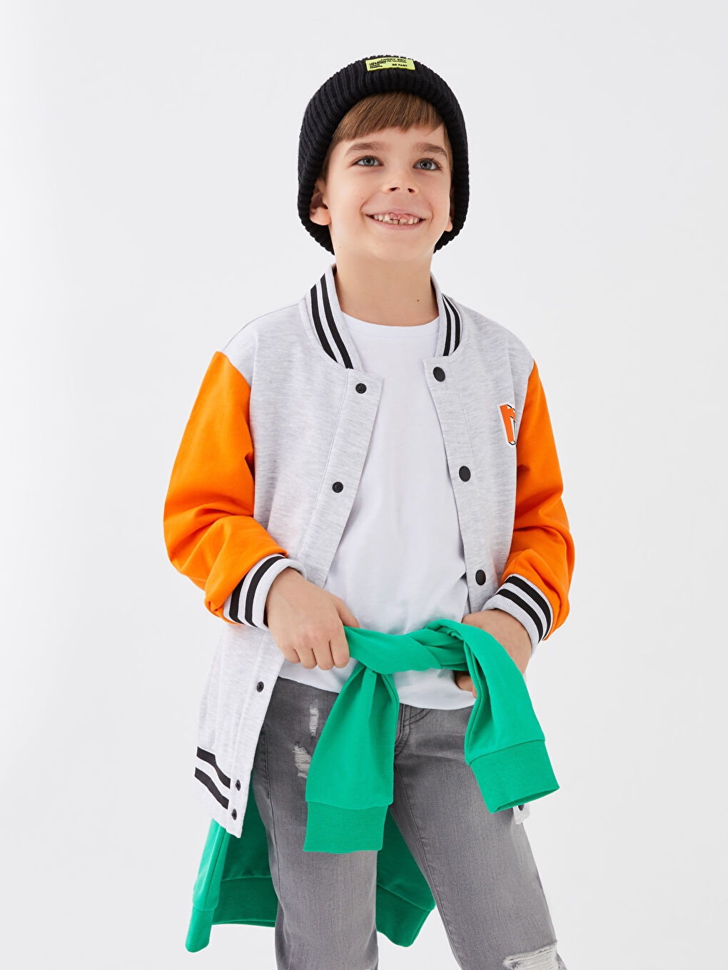 ميكي ماوس جاكت كلية كم طويل مطبوع للأولاد-1