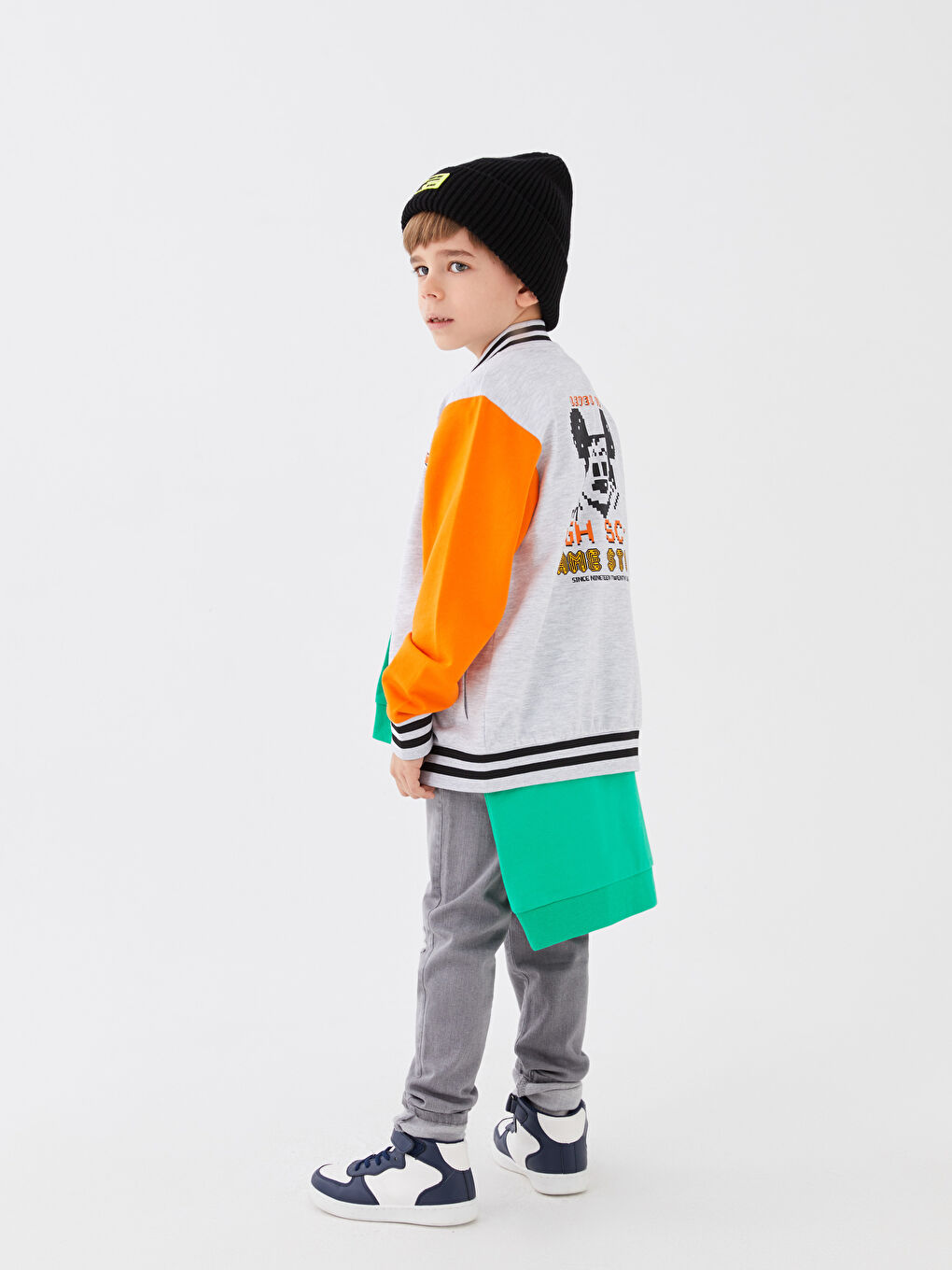 ميكي ماوس جاكت كلية كم طويل مطبوع للأولاد-2