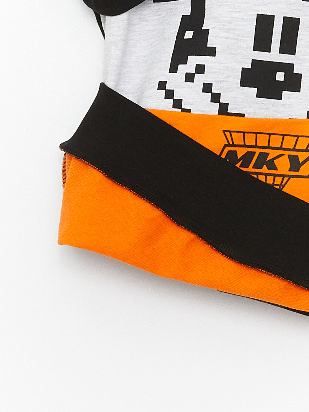 سويت شيرت كم طويل مطبوع ميكي ماوس بياقة دائرية للأولاد-2