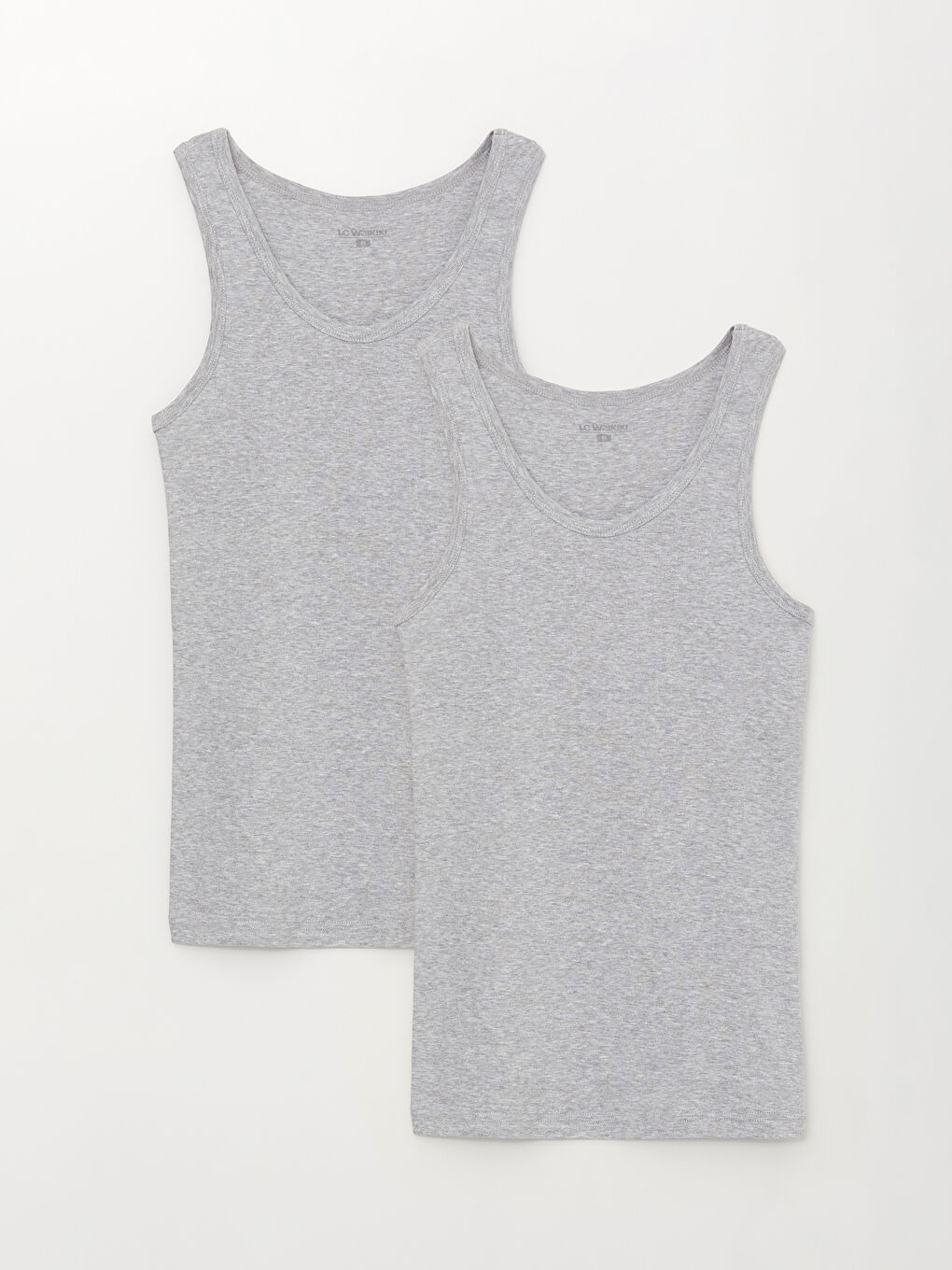 Мужская базовая хлопковая майка с U-образным вырезом в 2 упаковках-5