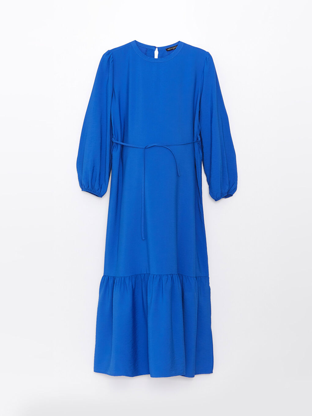 Crew Neck Plain Long Sleeve Maternity Dress-5