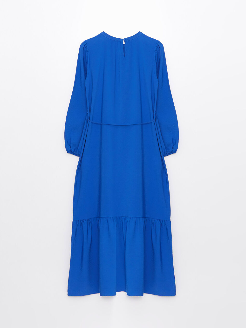 Crew Neck Plain Long Sleeve Maternity Dress-6