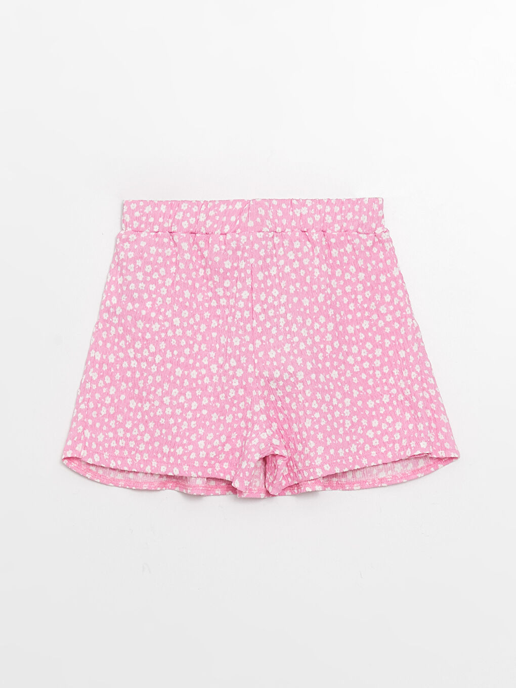 جيبة قصيرة بناتي بنقشة وخصر مرن-1