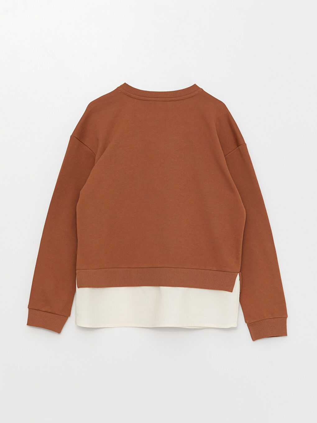 Sweat-shirt Fille à Manches Longues Brodé à Col Rond-2