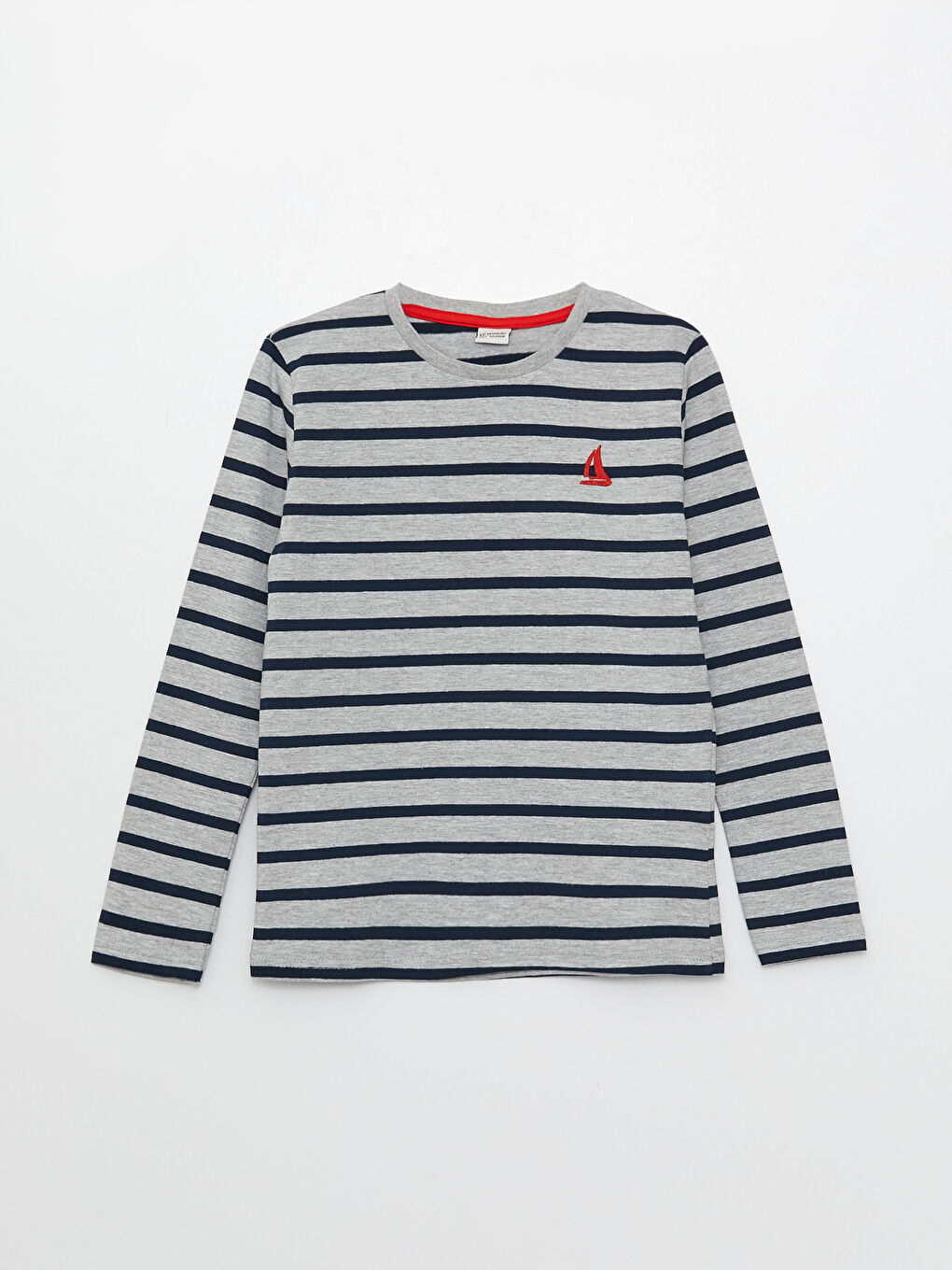 Crew Neck Striped Long Sleeve Boys' T-Shirt