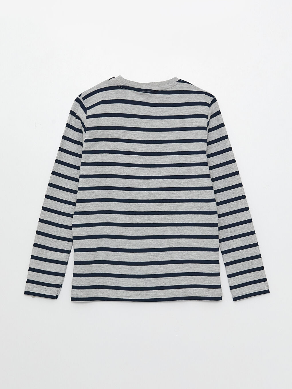 Crew Neck Striped Long Sleeve Boys' T-Shirt-1