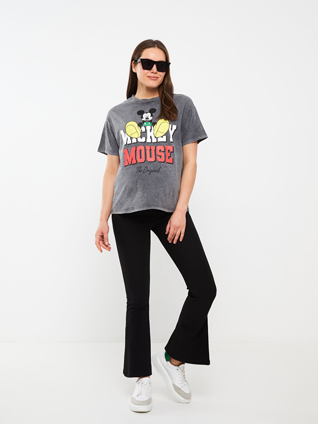 بنطلون طماق حوامل سادة بخصر مطاطي-1