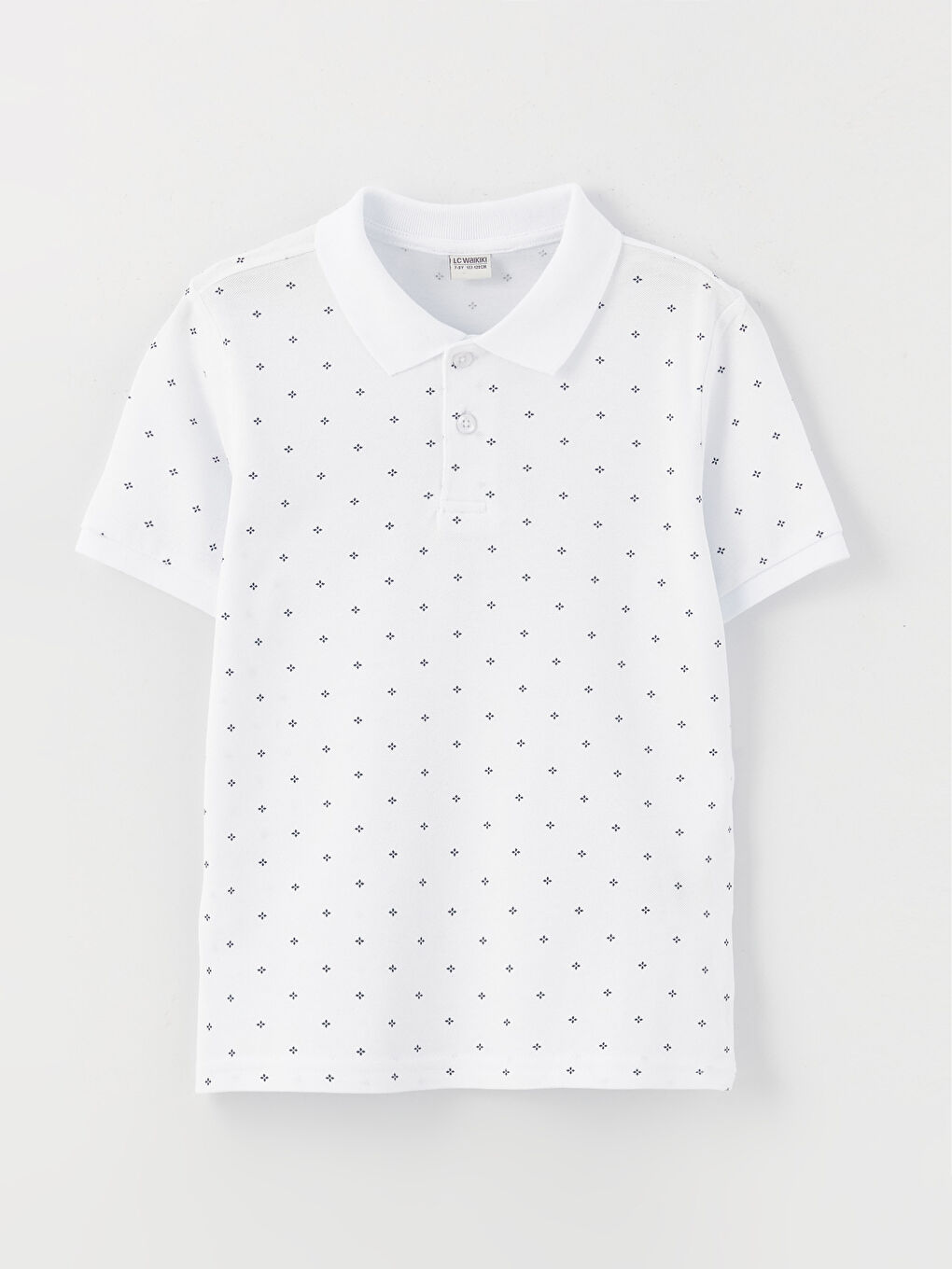 Polo Neck Printed Short Sleeve Boys' T-Shirt-3