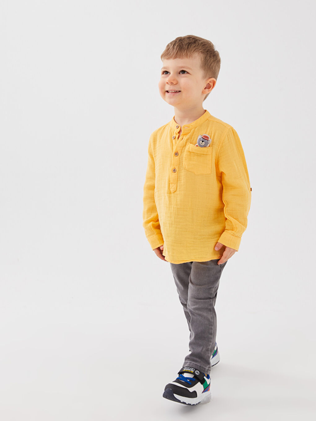 LCW baby Gri Basic Erkek Bebek Jean Pantolon - 1