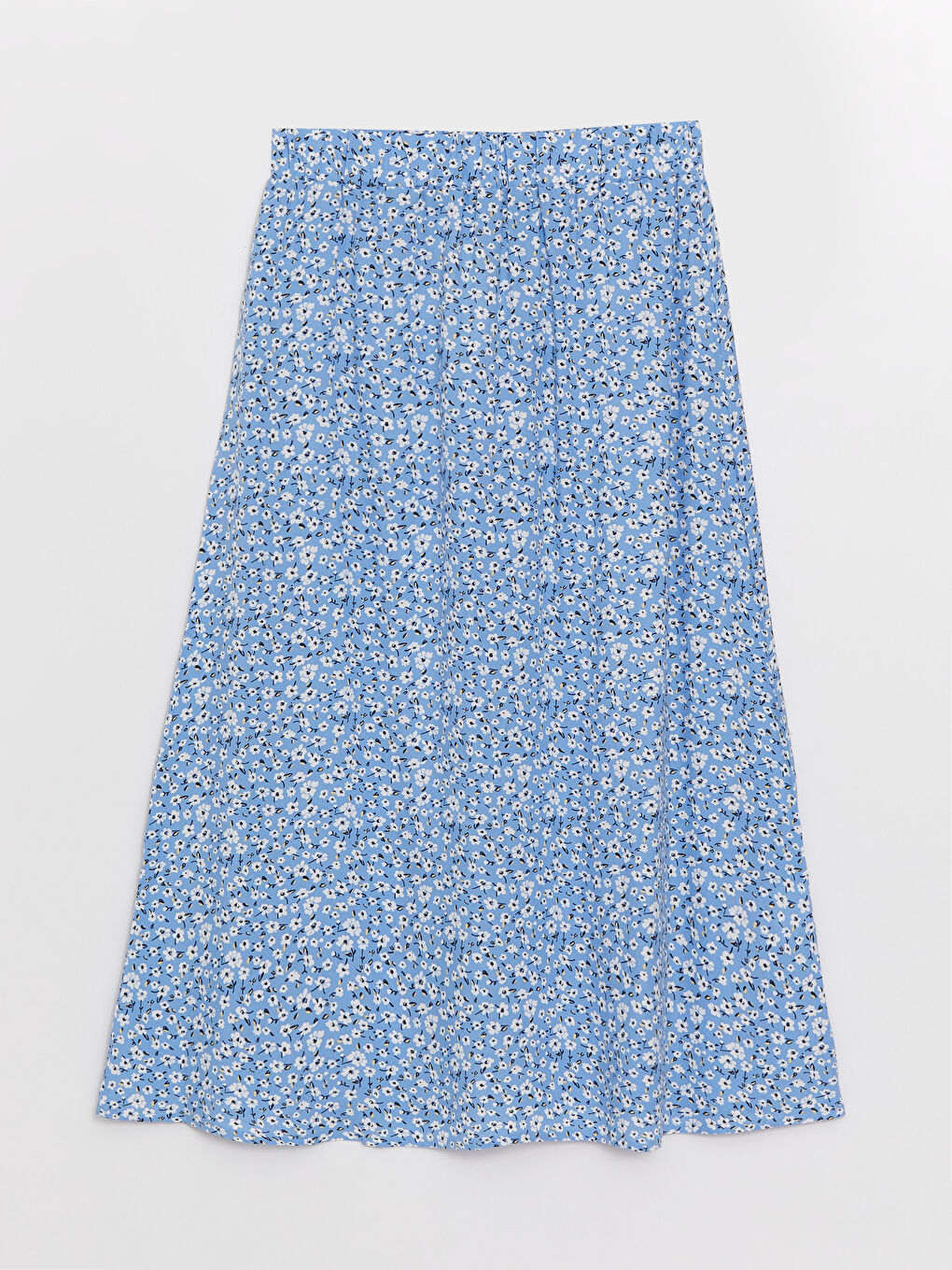 Jupe Maternité Florale à Taille Élastique-5