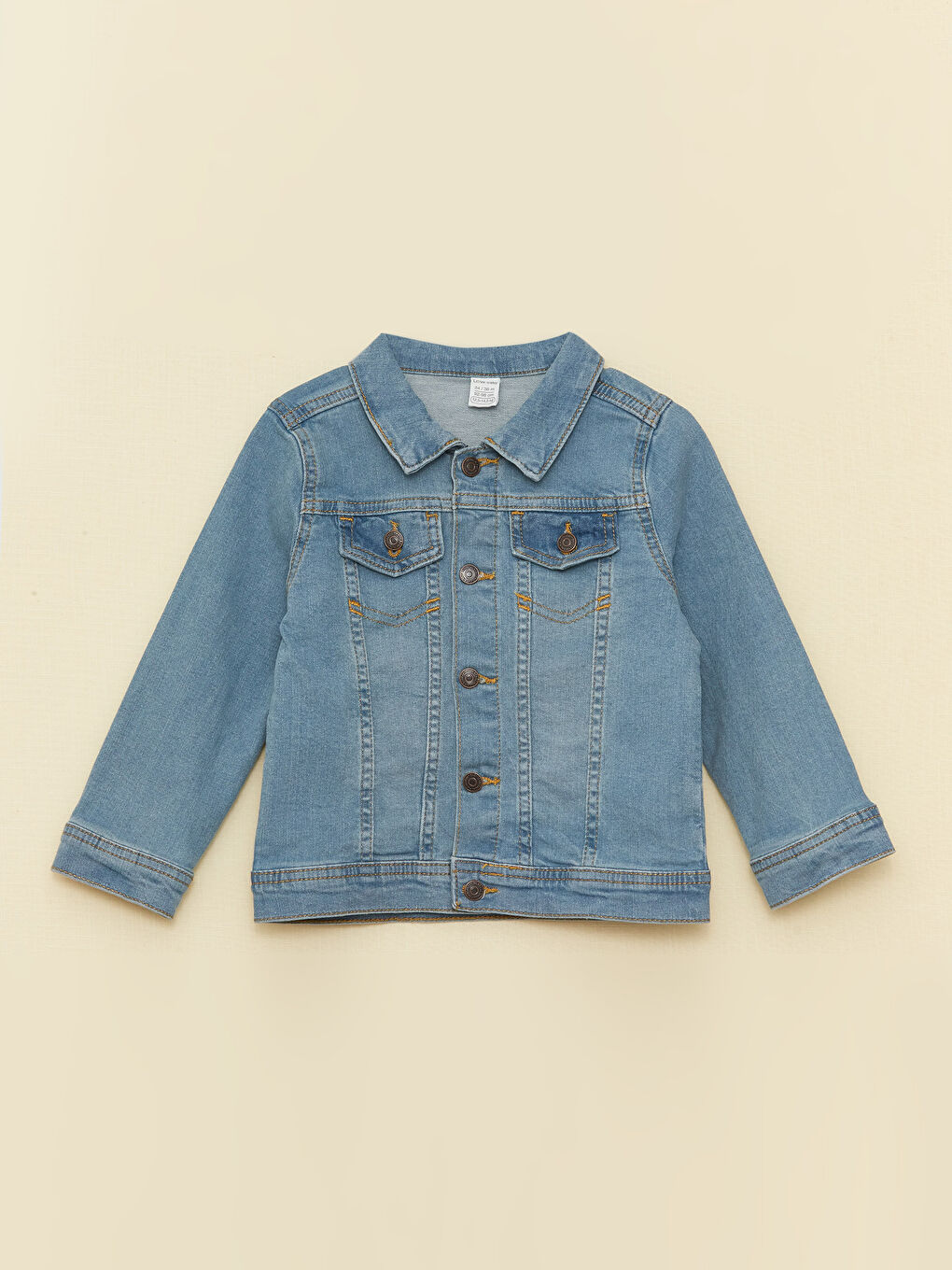 Shirt Collar Long Sleeve Baby Boy Jean Jacket-4