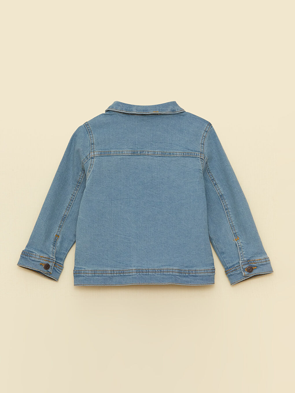 Shirt Collar Long Sleeve Baby Boy Jean Jacket-5