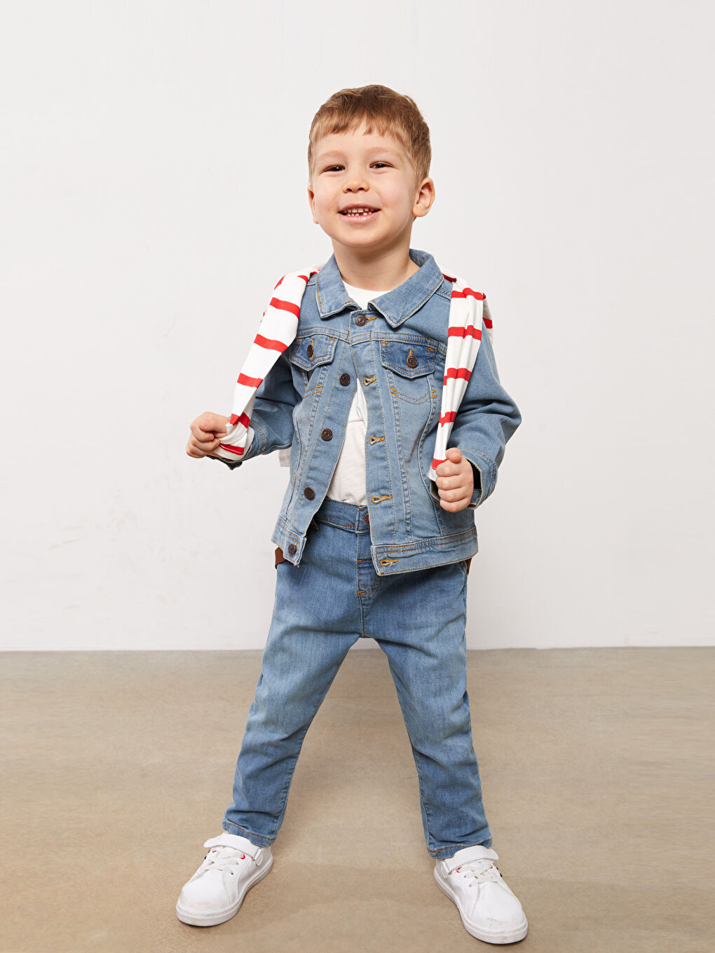 Shirt Collar Long Sleeve Baby Boy Jean Jacket-2