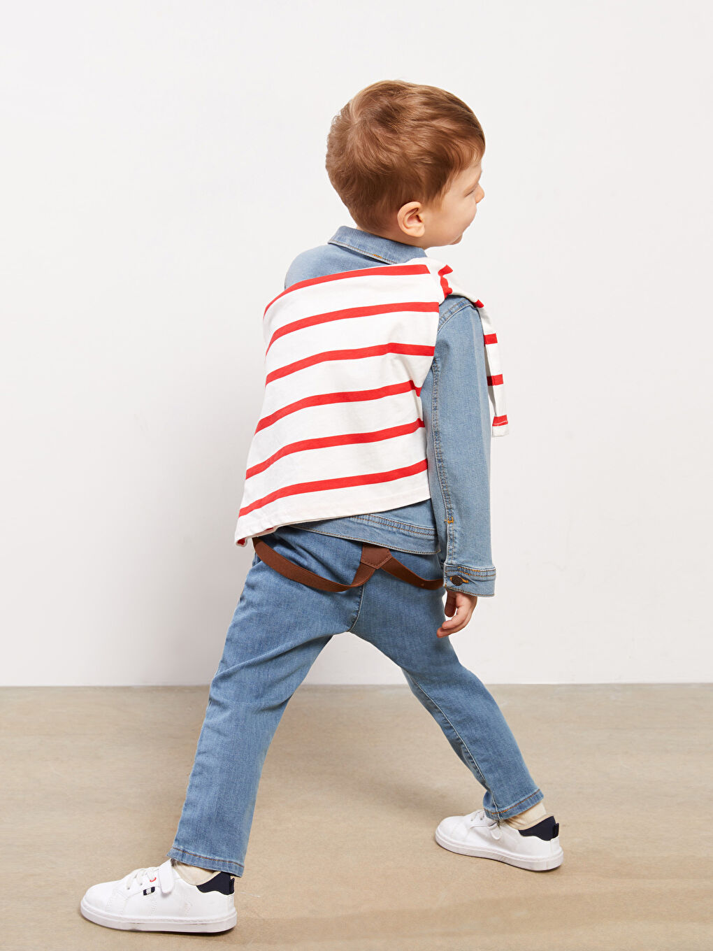 Shirt Collar Long Sleeve Baby Boy Jean Jacket-3