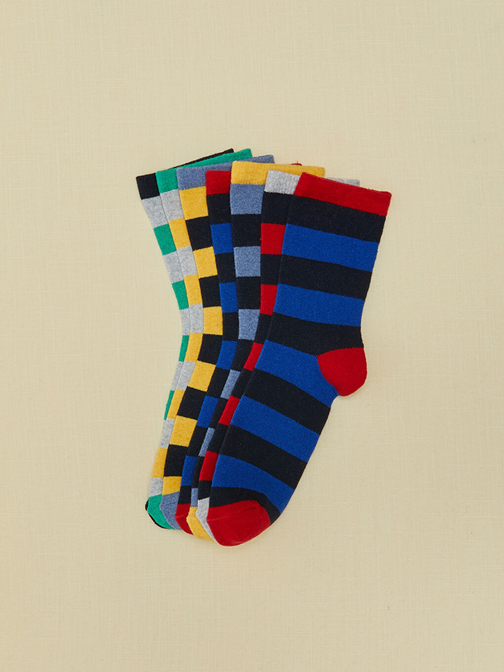 Striped Boys' Ankle Socks 7 Pack-1