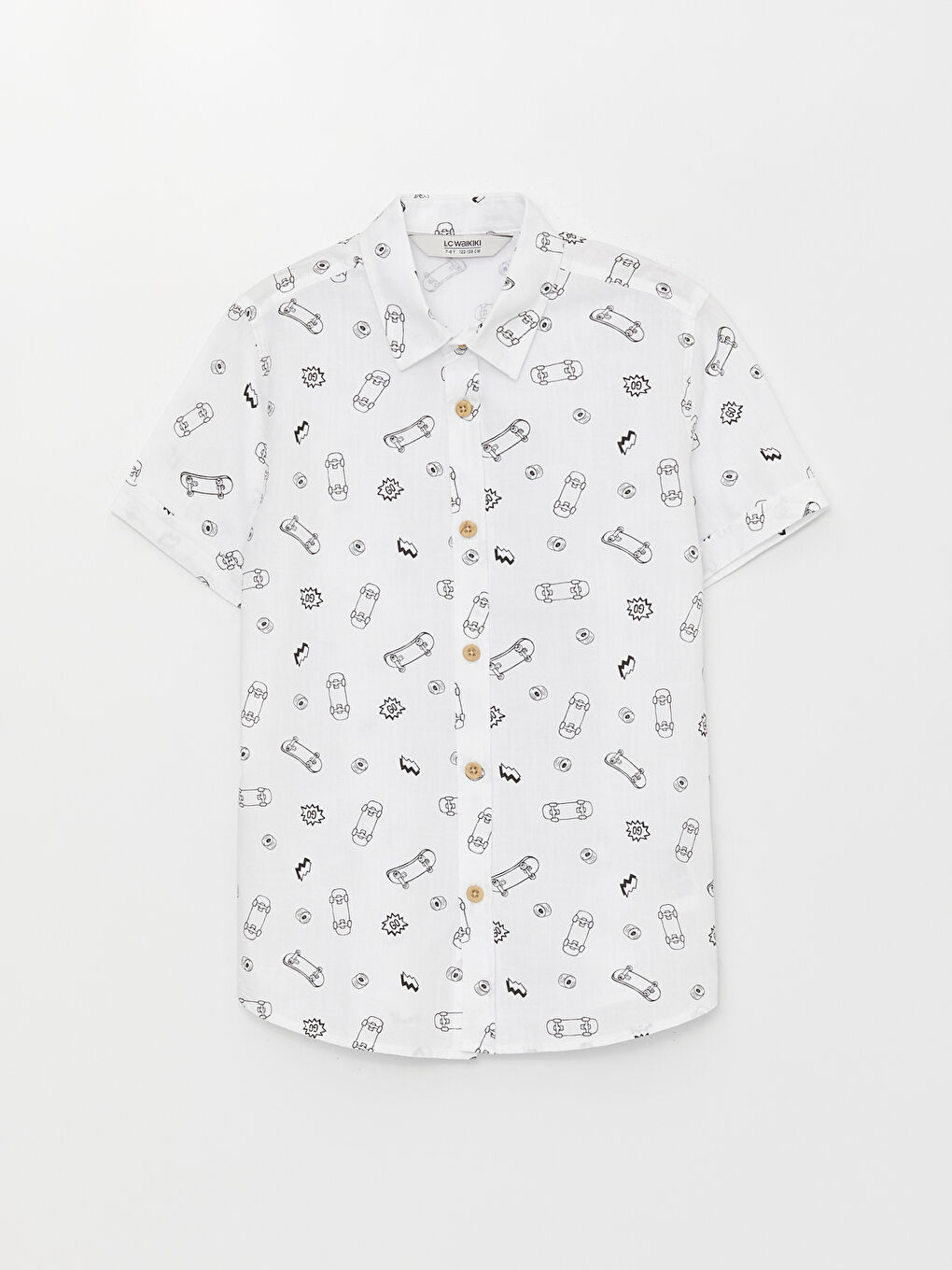 Patterned Short Sleeve Boys' Shirt