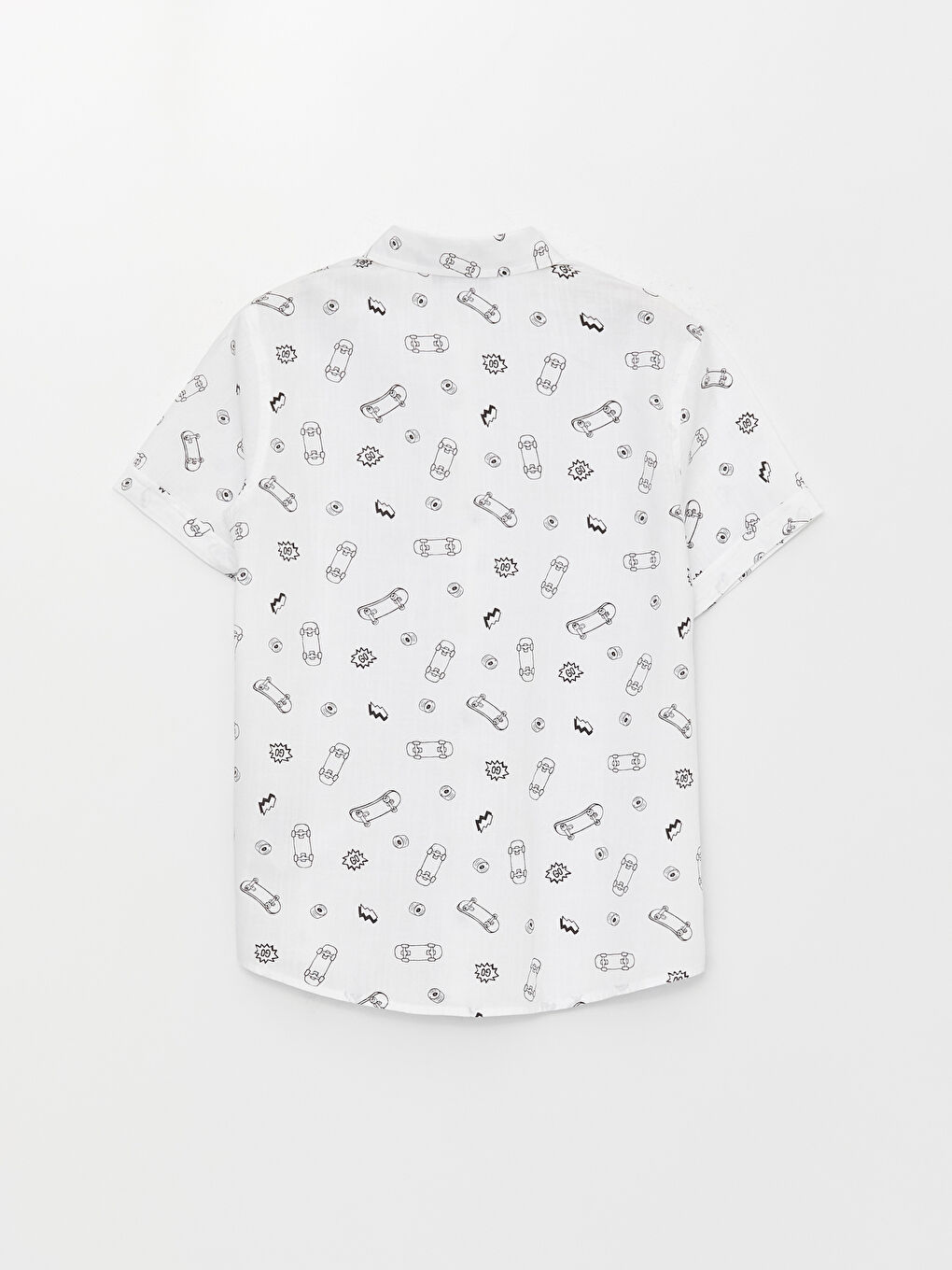 Patterned Short Sleeve Boys' Shirt-1