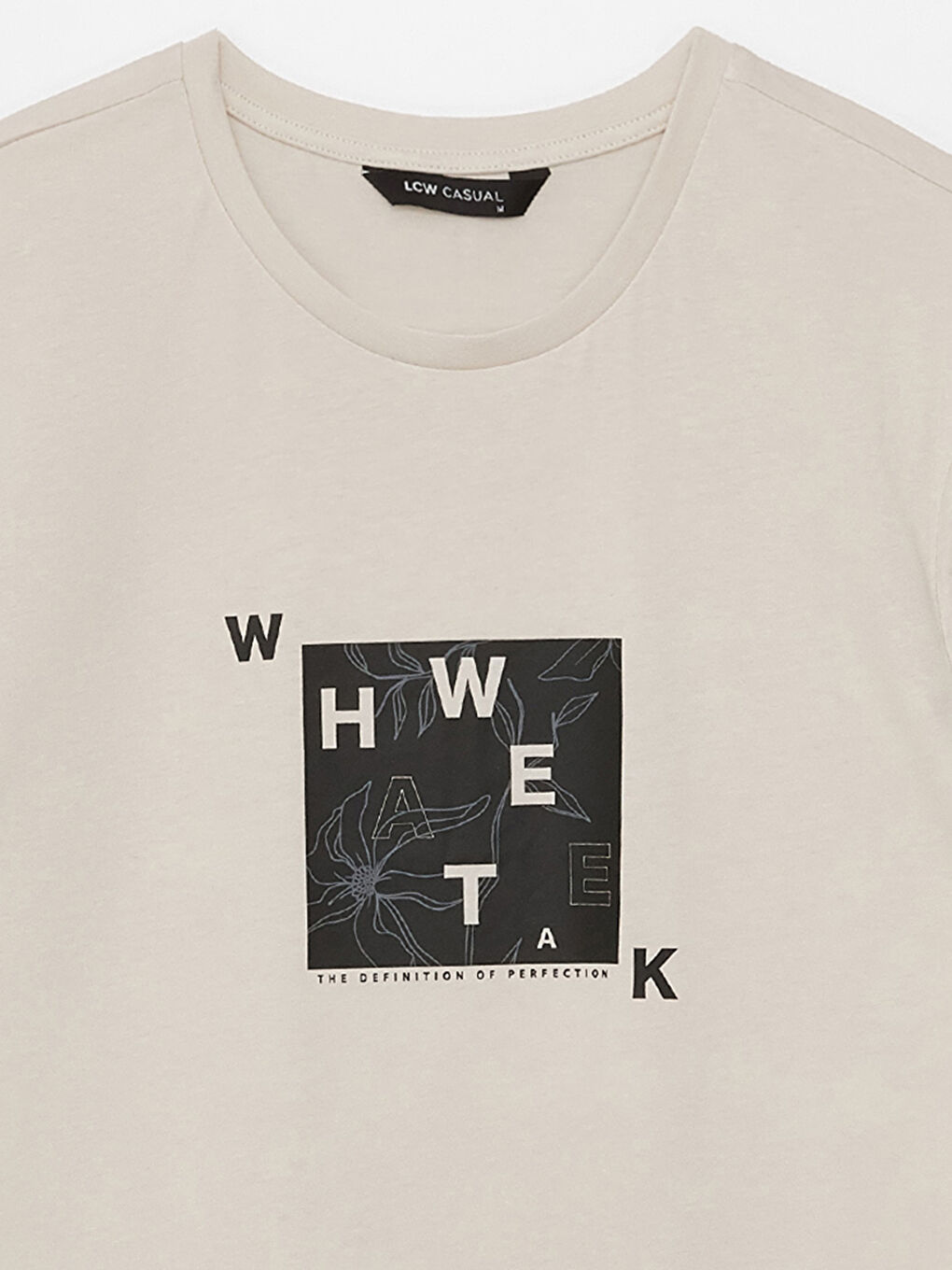 تيشيرت رجالي ياقة دائرية كم قصير مطبوع قطن ممشط-7