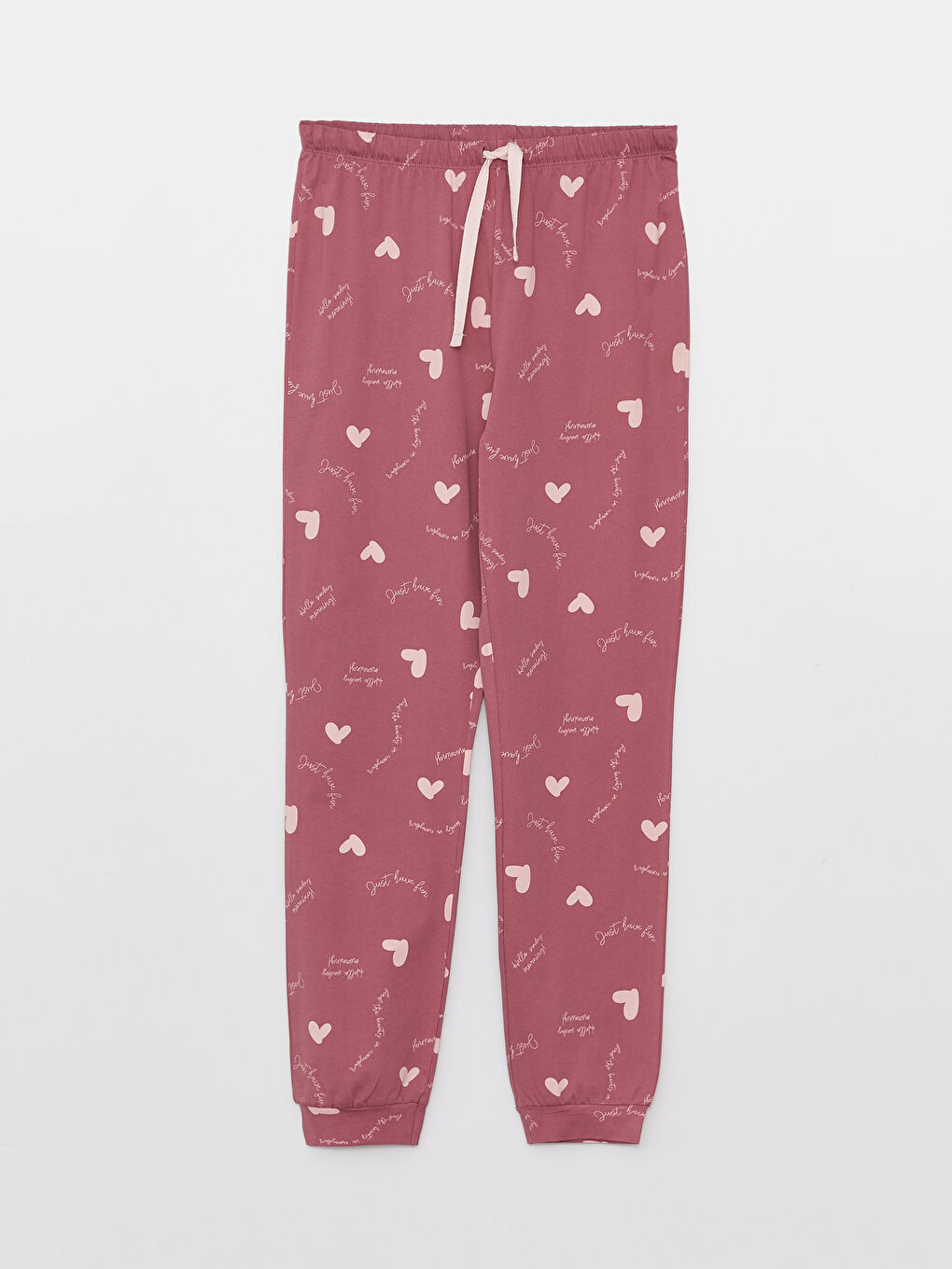 Women's Crew Neck Printed Pajamas Set-7