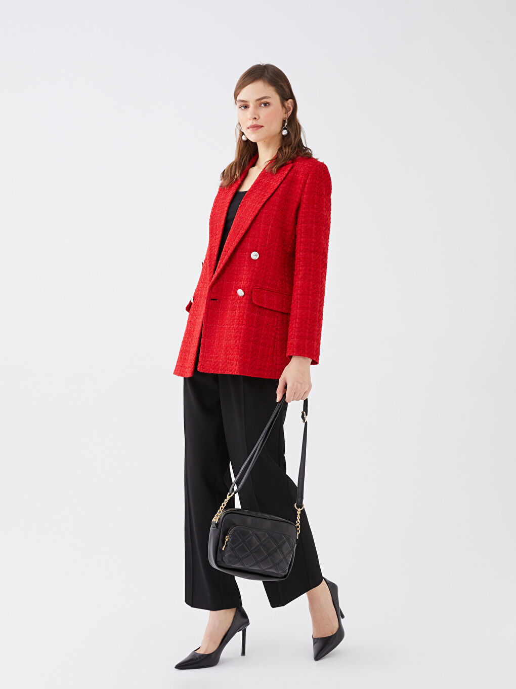 Geantă de umăr pentru femei cu aspect de piele-1