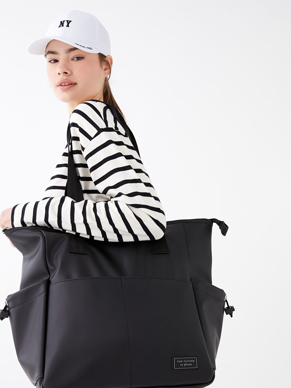 Geantă de umăr pentru femei cu aspect de piele