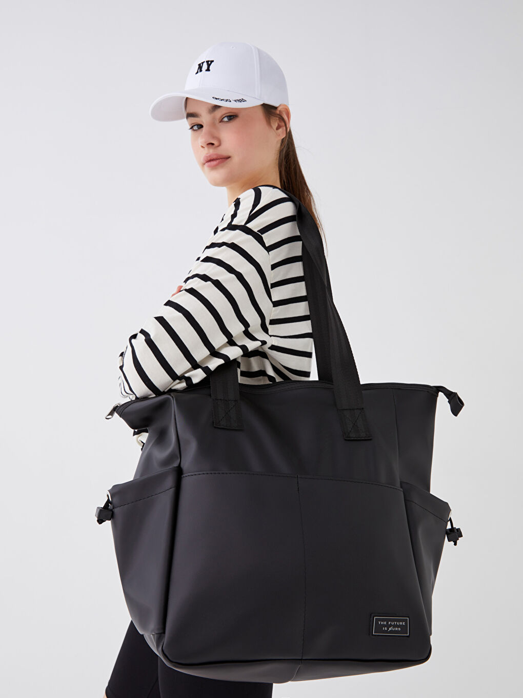 Geantă de umăr pentru femei cu aspect de piele-1