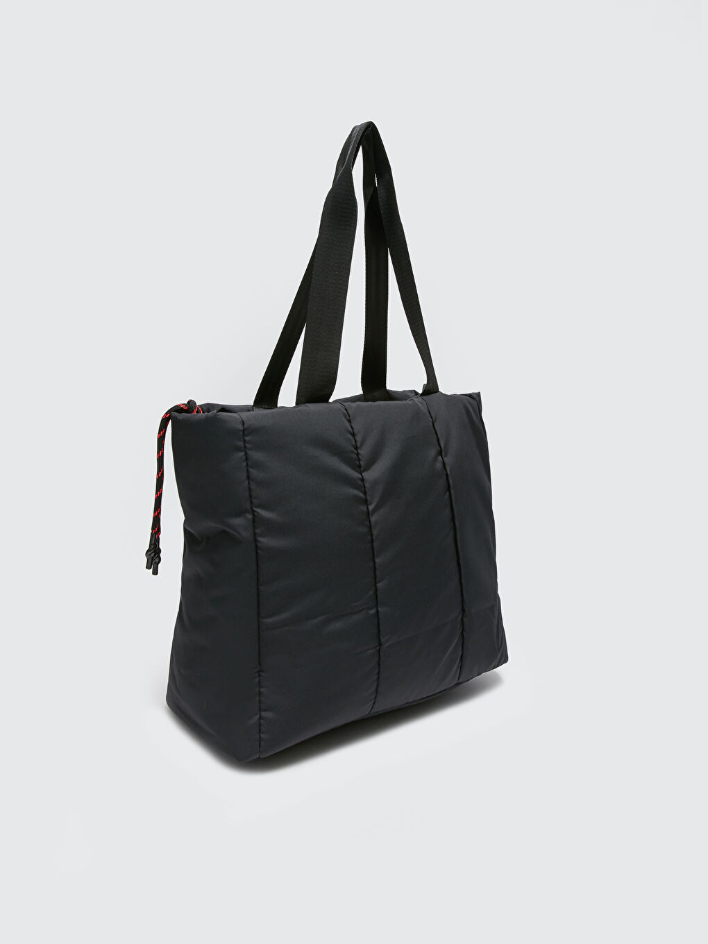 Siyah Paraşüt Kumaş Kadın Tote Çanta-3