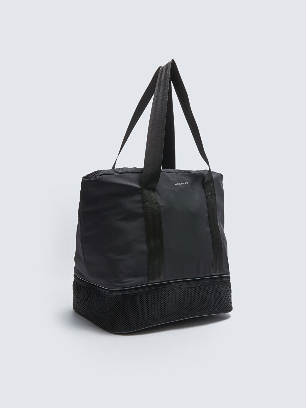 Siyah Paraşüt Kumaş Kadın Spor Çantası-3