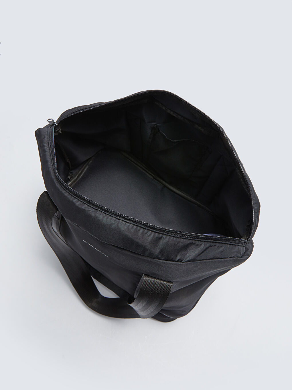 Siyah Paraşüt Kumaş Kadın Spor Çantası-6