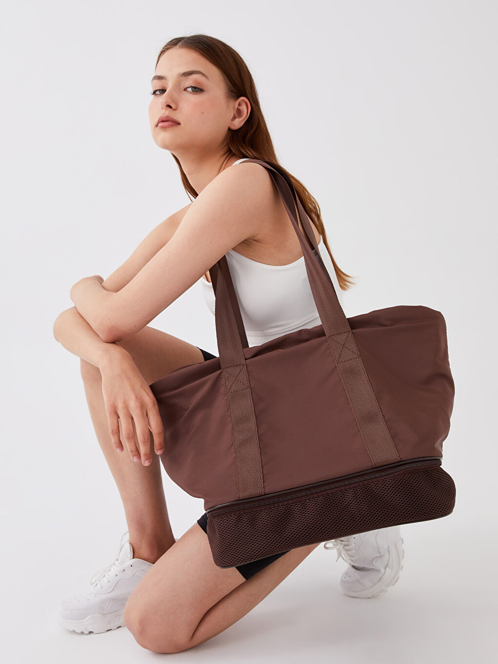 حقيبة رياضية نساء من توب ديال الباراشوت