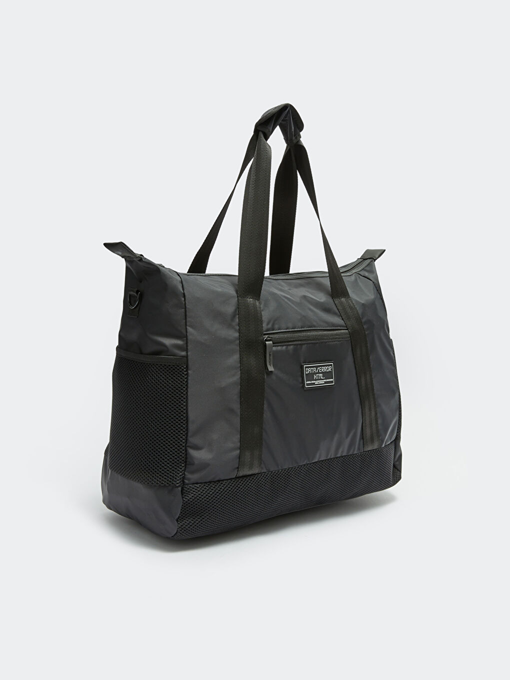 Siyah Etiket Detaylı Kadın Spor Çantası-3