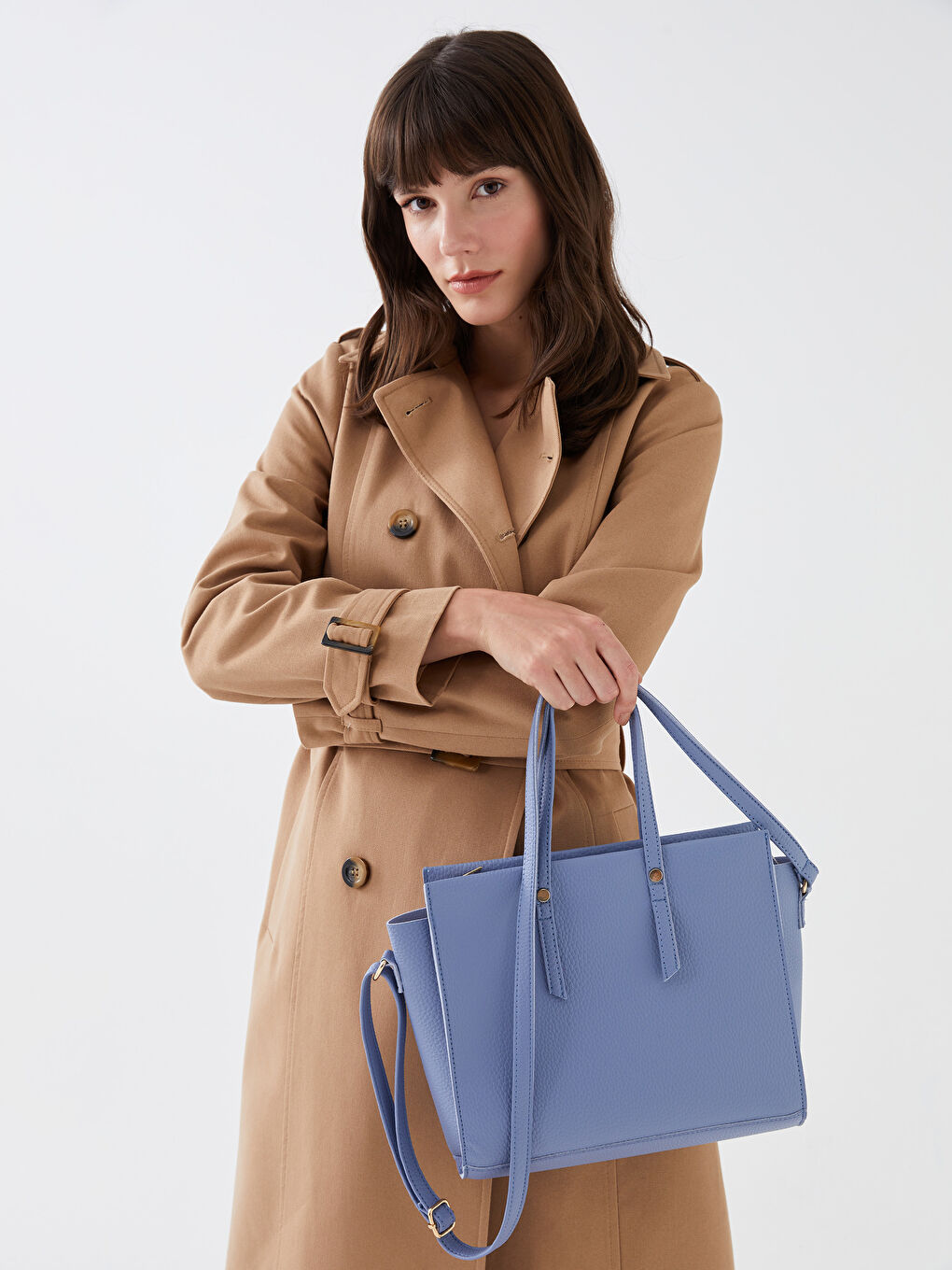 Geantă de umăr pentru femei cu aspect de piele