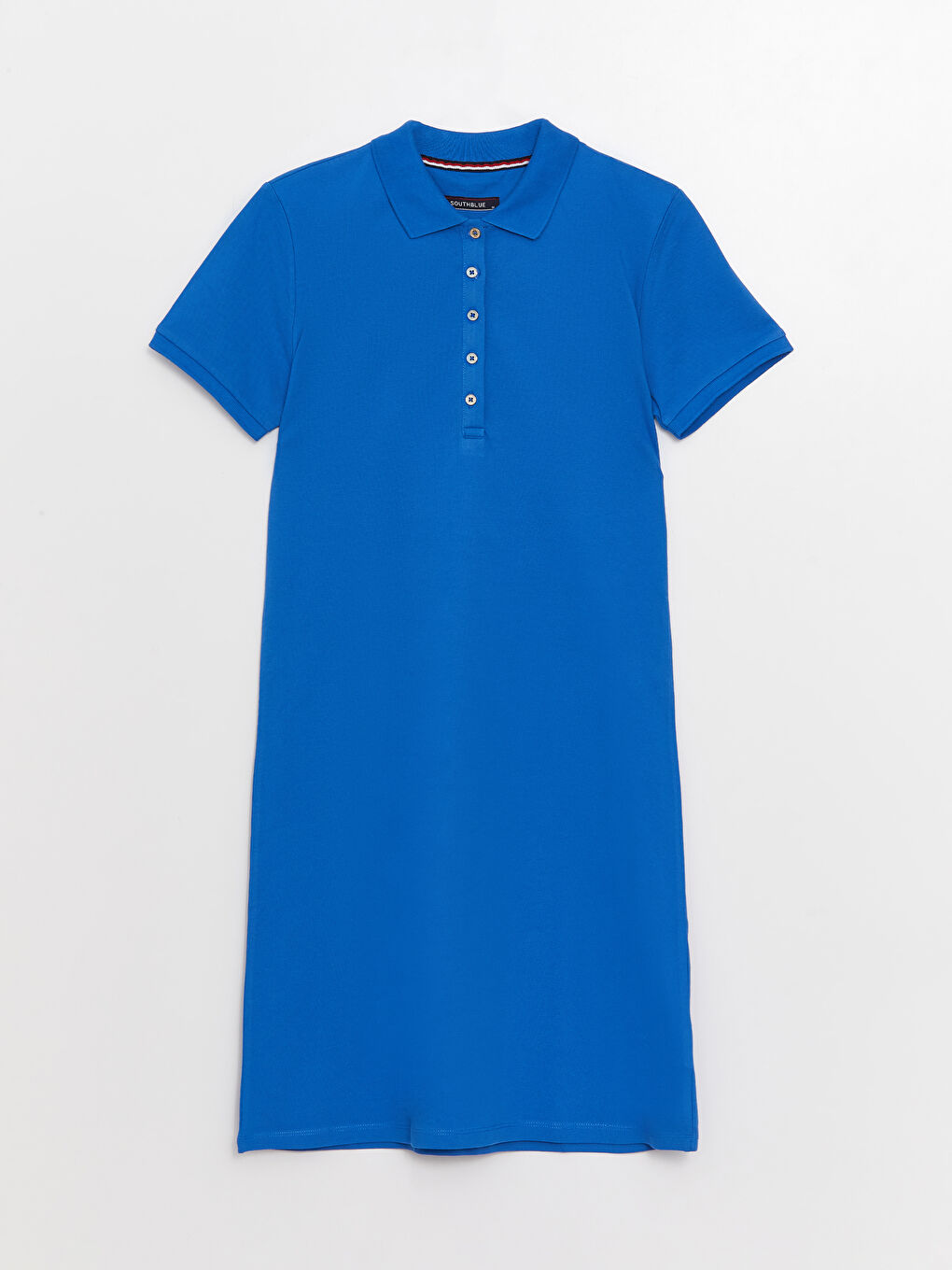 Rochie pentru Femei cu Guler Polo Simplu și Mânecă Scurtă-4