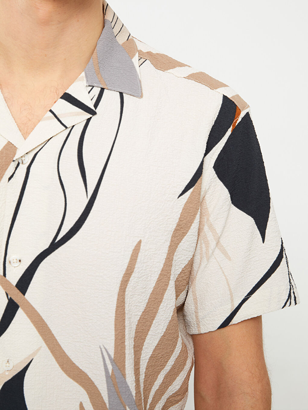 LCW Vision Regular Fit Short Sleeve Patterned Men's Shirt -S38702Z8-SWQ