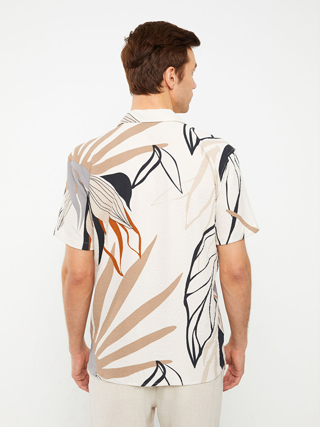 LCW Vision Regular Fit Short Sleeve Patterned Men's Shirt -S38702Z8-SWQ