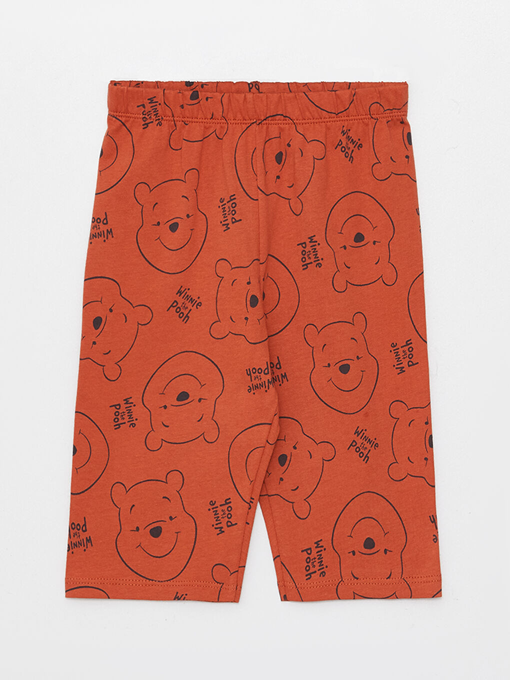 მრგვალი საყელო მოკლე სახელო ვინი პუჰი ნაბეჭდი ბიჭის პიჟამის ნაკრები-2