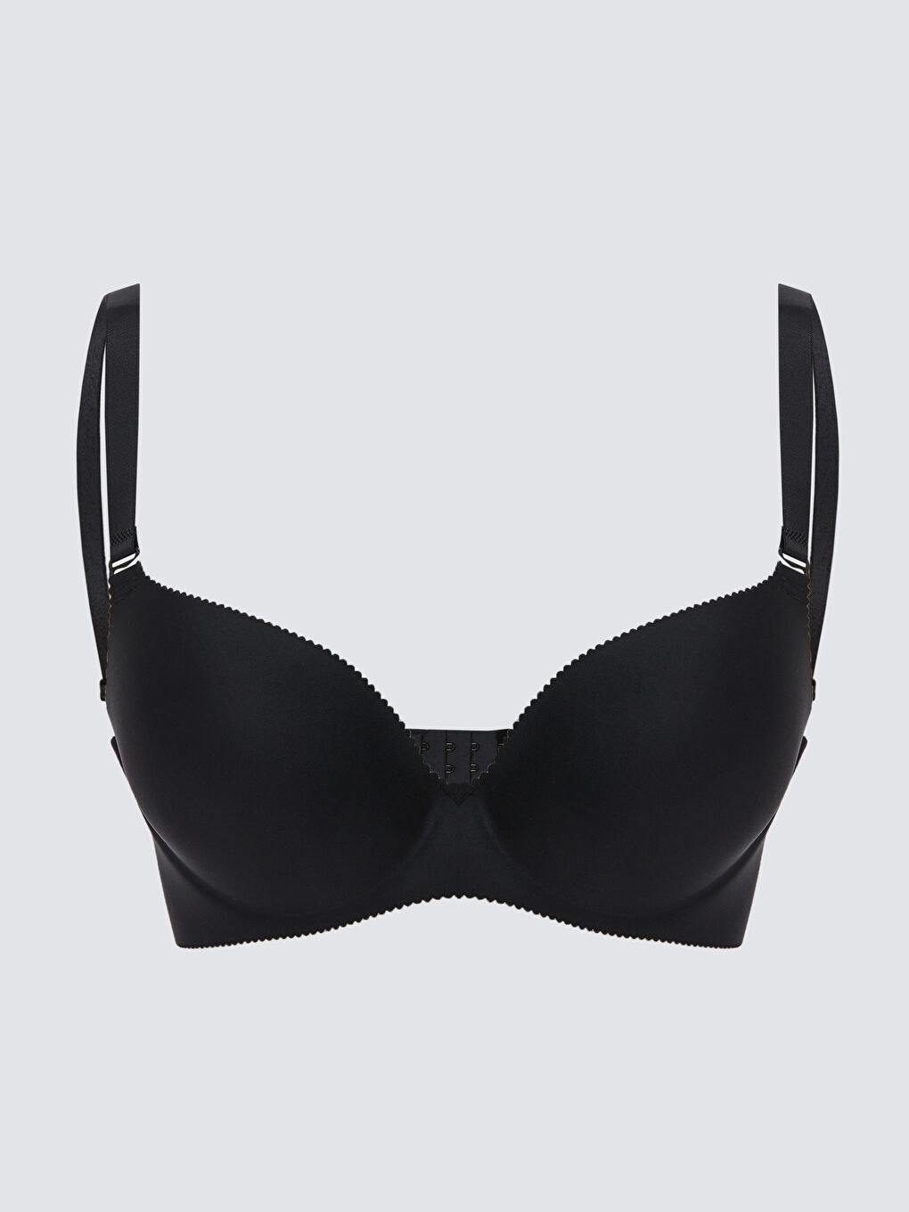 Siyah Balensiz Dolgusuz Düz Tişört Sütyen