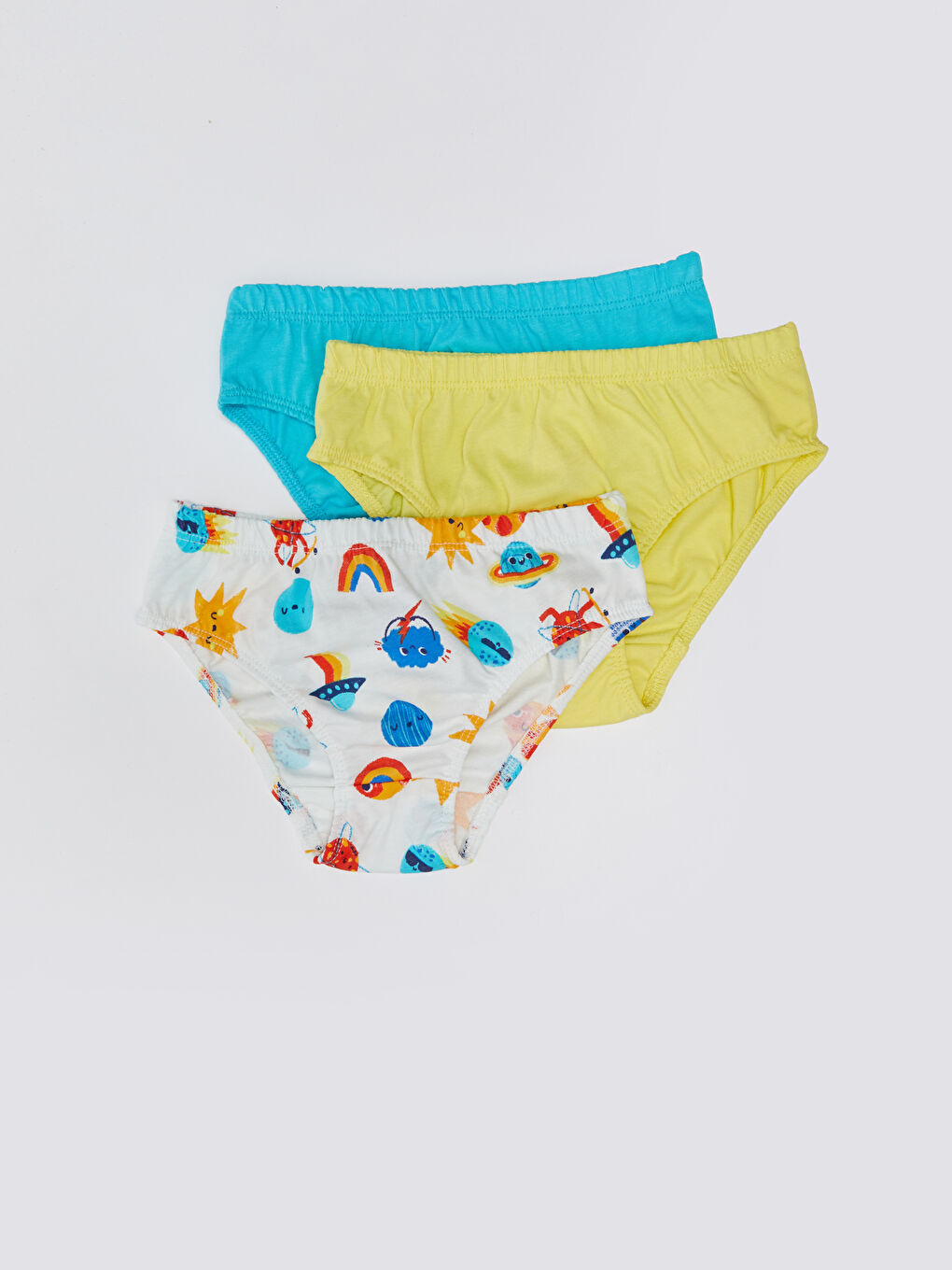 Elastic Waist Printed Baby Boy Panties 3 Pcs