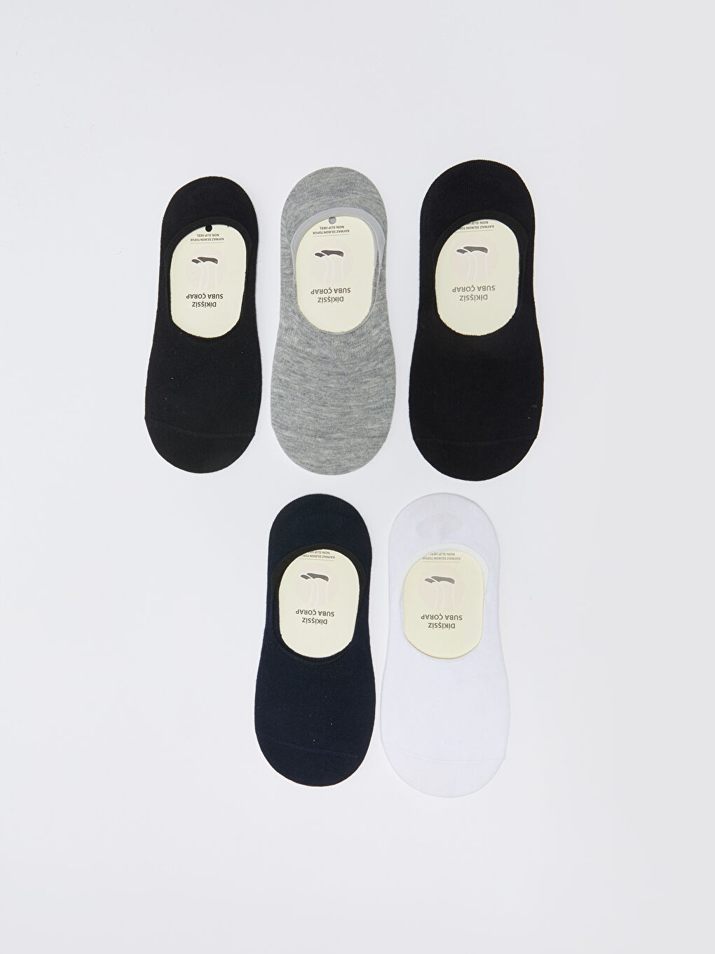 Chaussettes Invisibles pour Hommes Lot de 5 Pièces