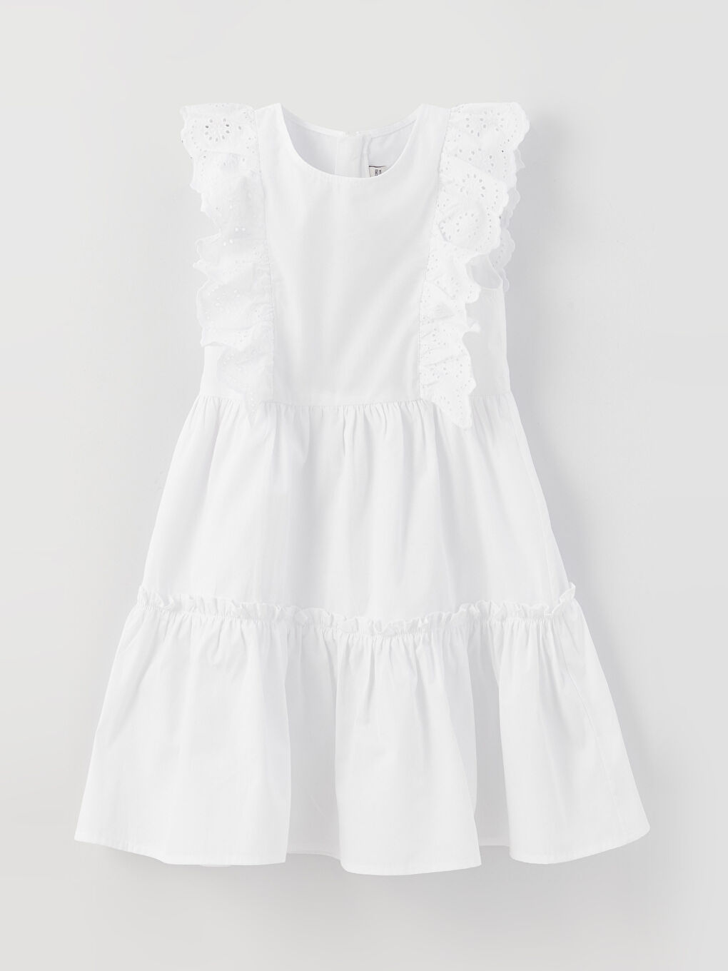Crew Neck Girls' Dress -S38733Z4-Q6K