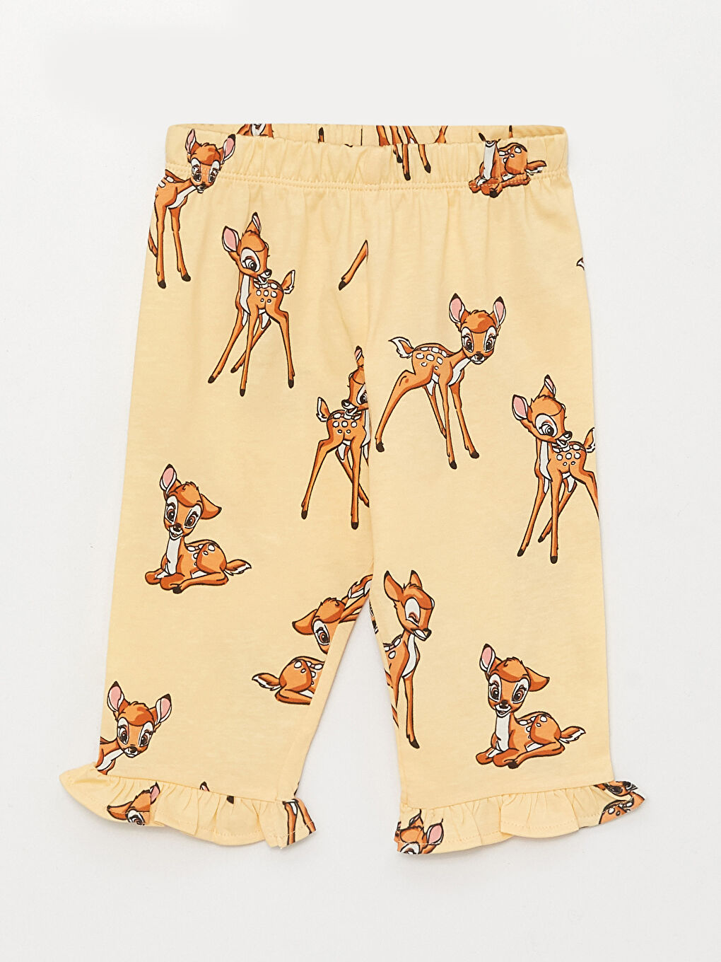 LCW baby Crew Neck Short Sleeve Bambi Printed Baby Girl Pajamas Set -S38735Z1-SBF