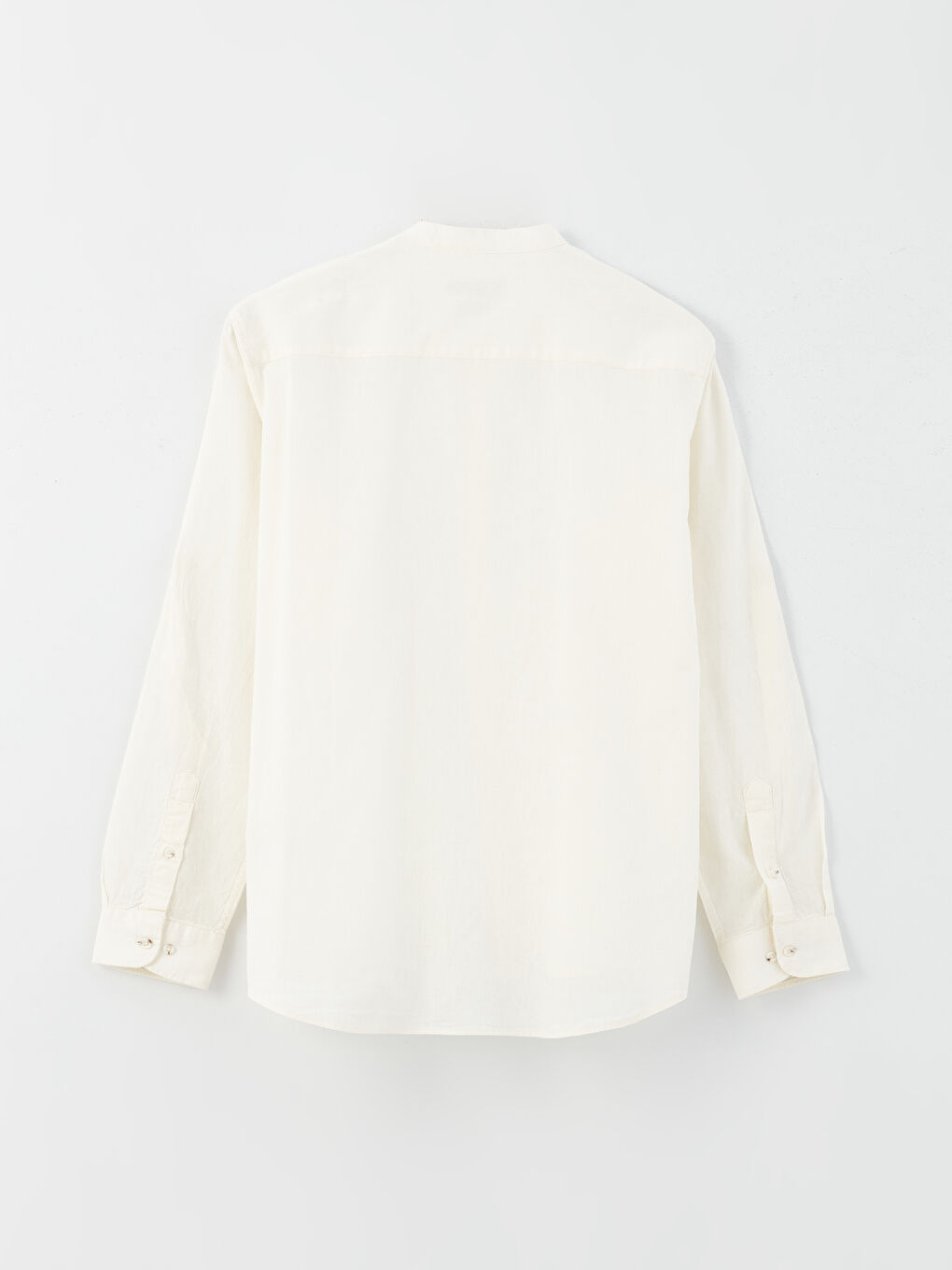 Рубашка Мужская Слим Фит С Длинным Рукавом Из Льняной Смеси-6