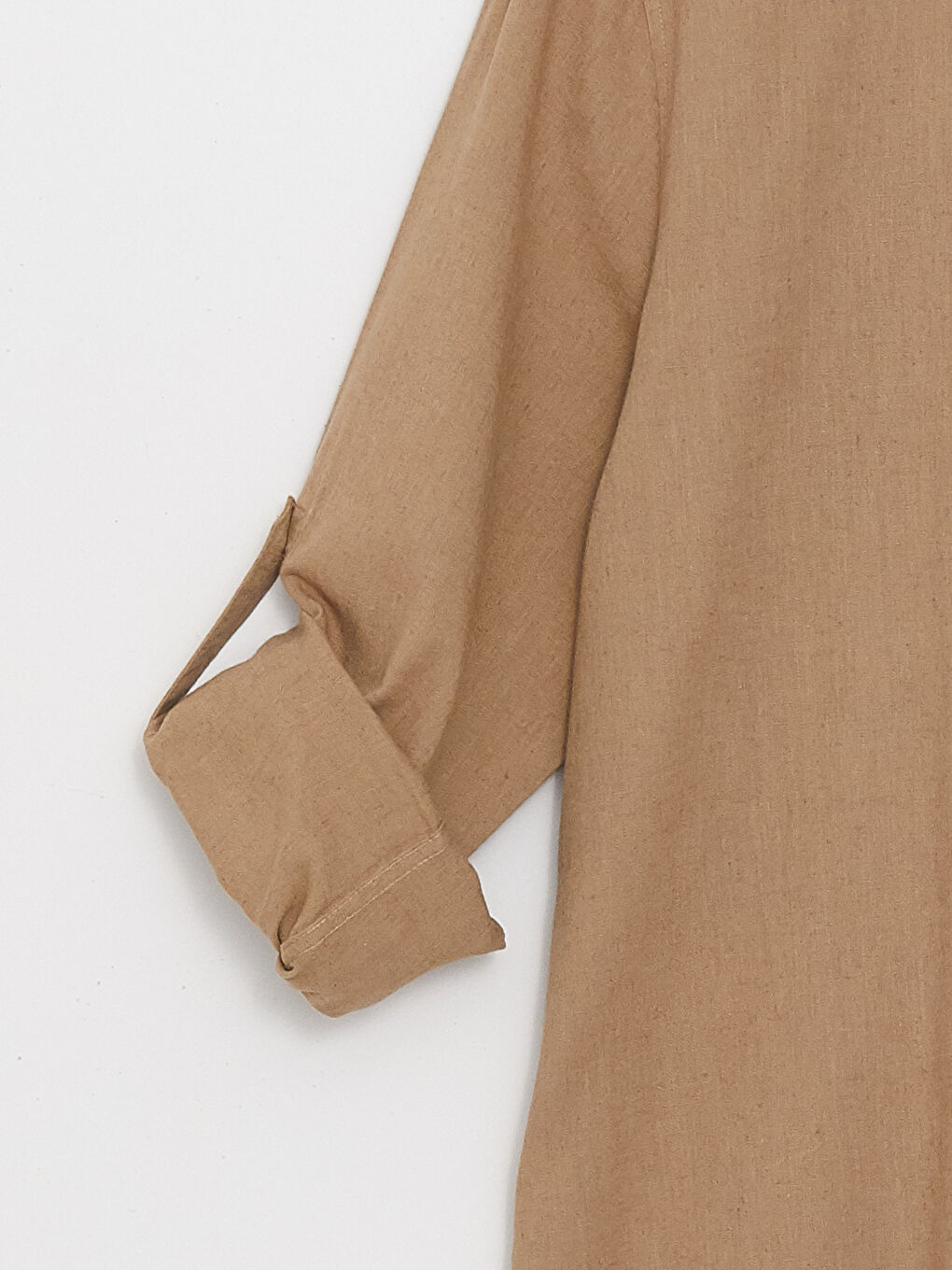 Ерлерге арналған тар пішім ұзын жең зығыр қоспасы жейде-7