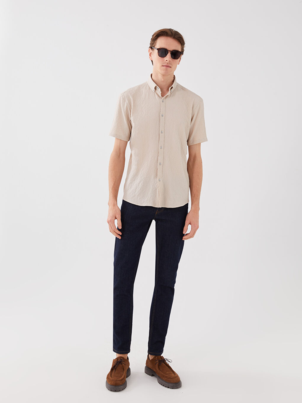 LCW Vision Regular Fit Short Sleeve Men's Shirt -S38745Z8-SYN